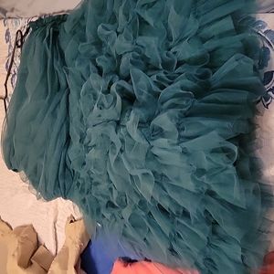 Ruffled green dress